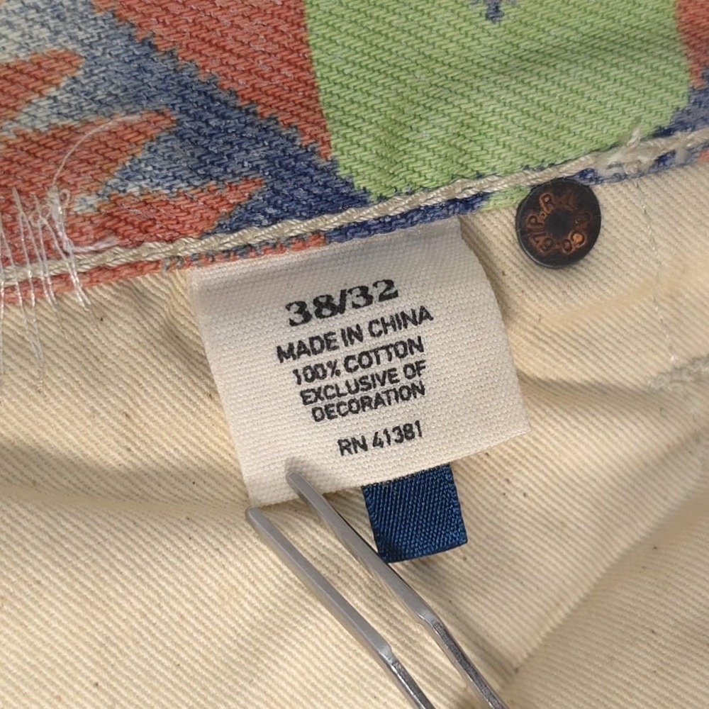 POLO RALPH LAUREN Men's Jeans 38X32 Varick Slim Straight Aztec 100% Cotton - Picture 12 of 16